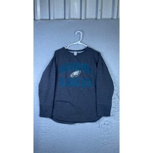 Team Athletics Philadelphia Eagles Sweatshirt Men L Grey Excellent Chenille Logo